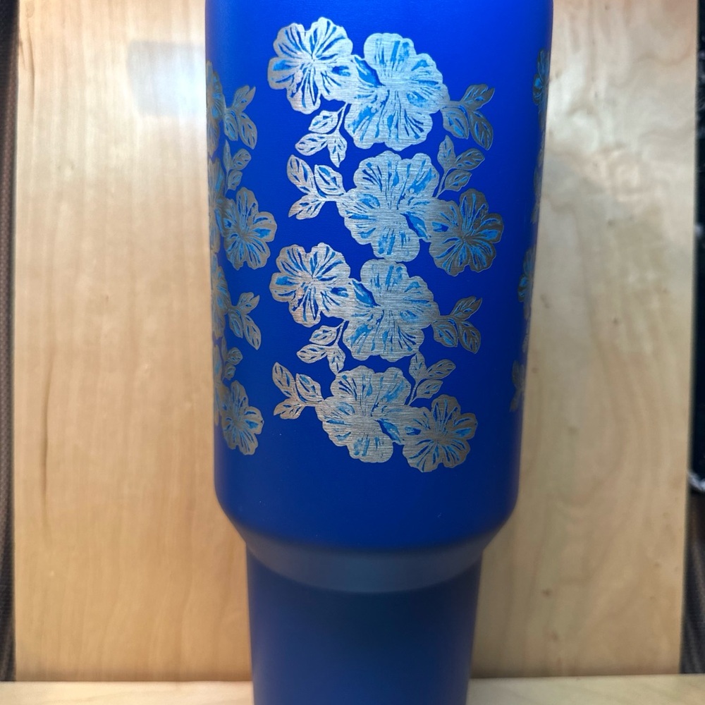 Blue Floral Tumbler